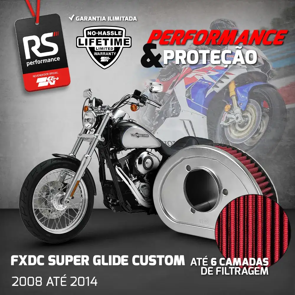Filtro Esportivo Inbox Harley-davidson Super Glide 2008-2016