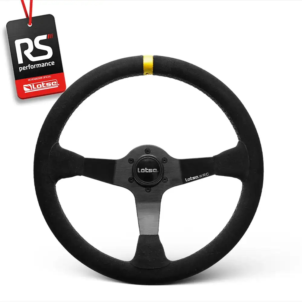 Volante Lotse Wrc Em Camurça Com Tarja Em 3 Cores