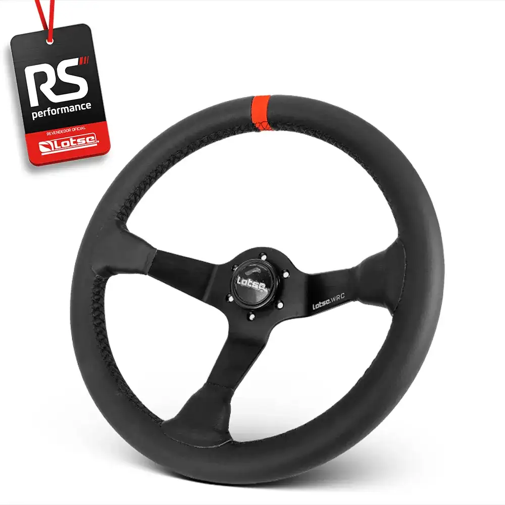 Volante Lotse Wrc Em Couro Com Tarja Em 3 Cores