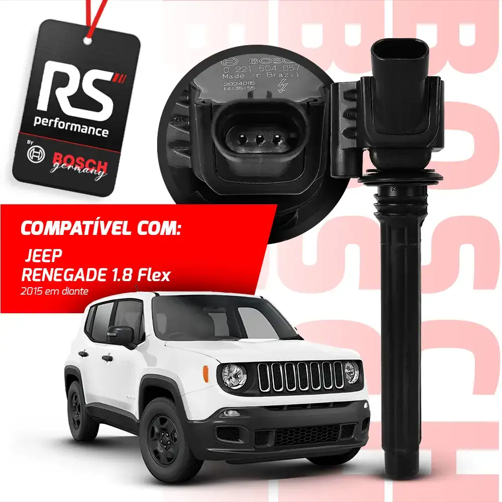 Kit 4 Bobinas De Ignição 0 221 504 057 Original Jeep E Fiat