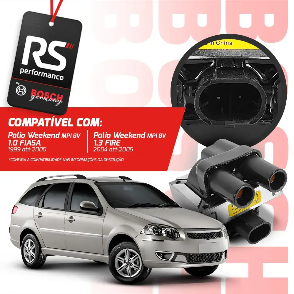 Bobina Plástica De Ignição Original F 000 Zs0 103 Linha Fiat