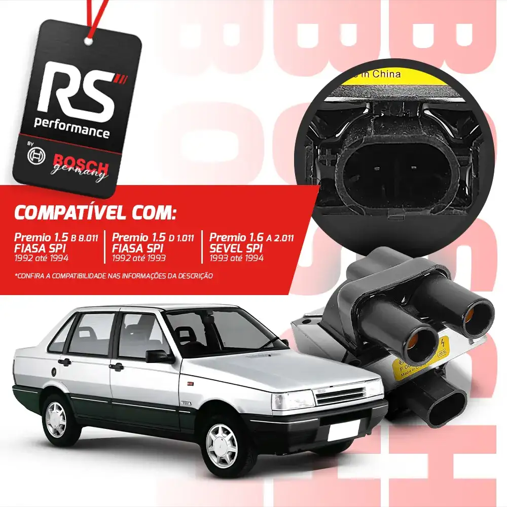 Kit 2 Bobinas De Ignição Original F 000 Zs0 103 Linha Fiat