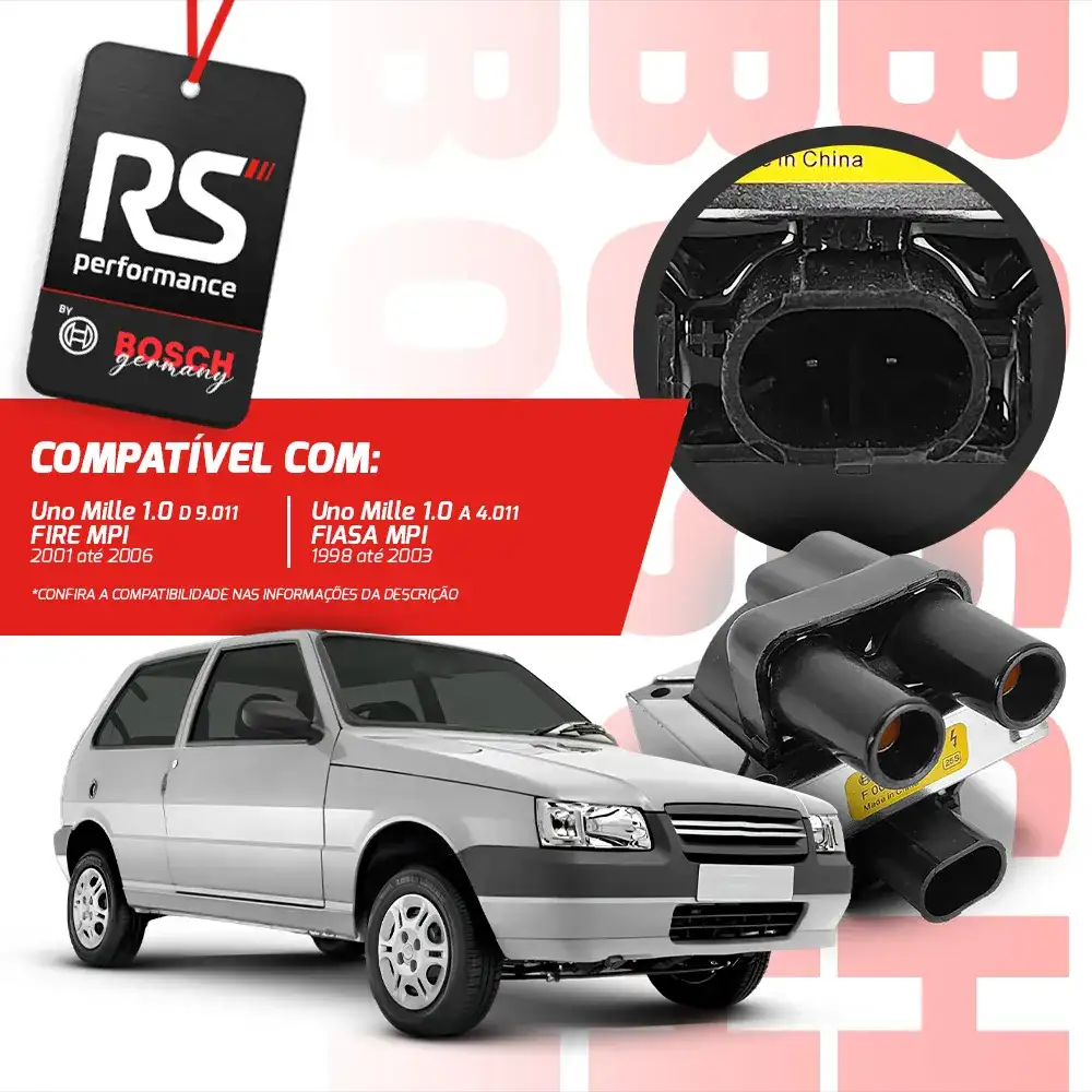 Kit 2 Bobinas De Ignição Original F 000 Zs0 103 Linha Fiat