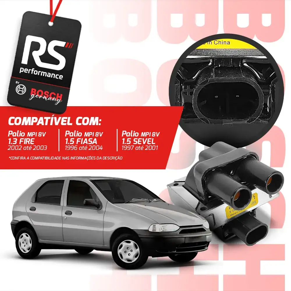 Kit 3 Bobinas De Ignição Original F 000 Zs0 103 Linha Fiat