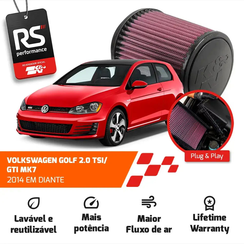 Filtro Esportivo Inbox Vw Audi 2.0 Tsi 200cv+ 2014 Em Diante