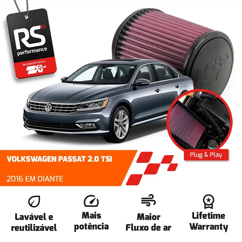 Filtro Esportivo Inbox Vw Audi 2.0 Tsi 200cv+ 2014 Em Diante