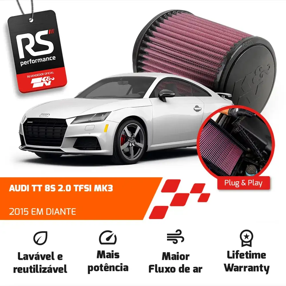 Filtro Esportivo Inbox Vw Audi 2.0 Tsi 200cv+ 2014 Em Diante