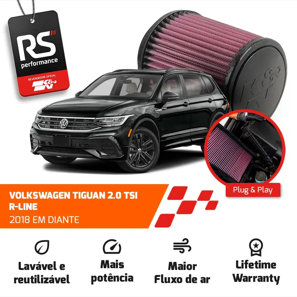 Filtro Esportivo Inbox Vw Audi 2.0 Tsi 200cv+ 2014 Em Diante