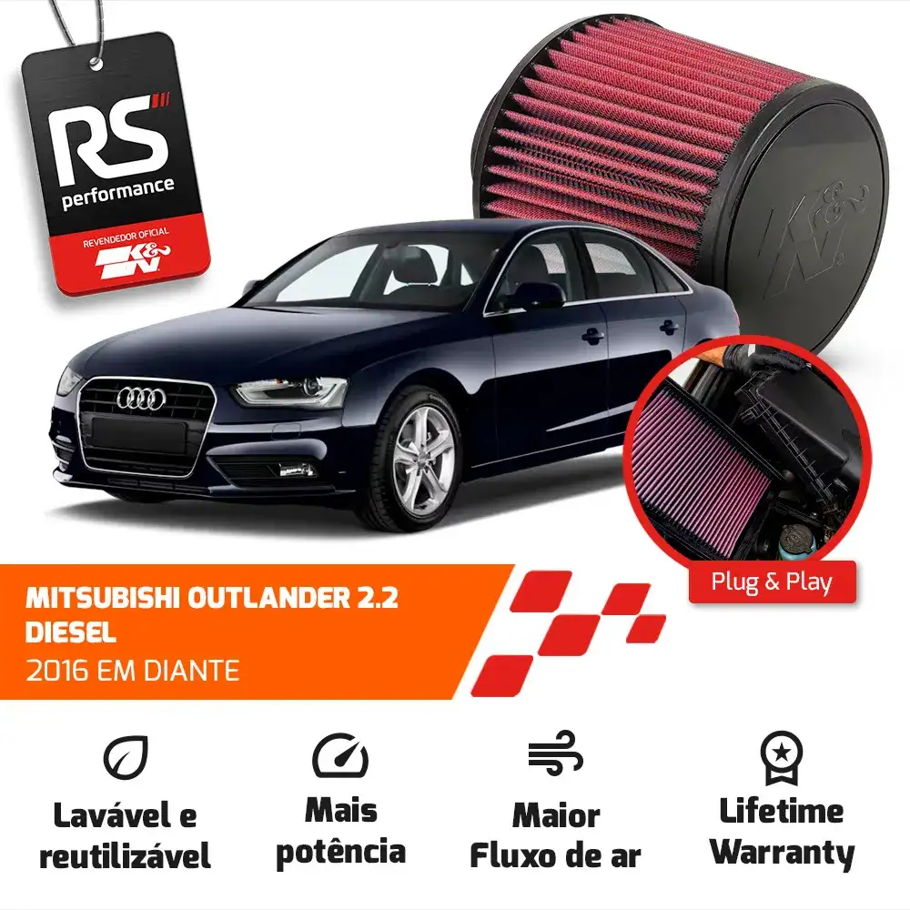 Kit Intake Filtro De Ar Esportivo Audi A4 / A5 / A6 2.0t
