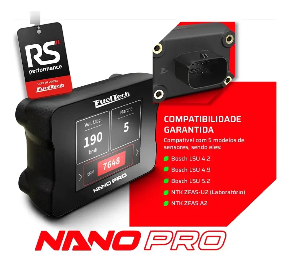 Wide Nano Pro + Chicote Motor Dianteiro + Sonda Bosch 4.2