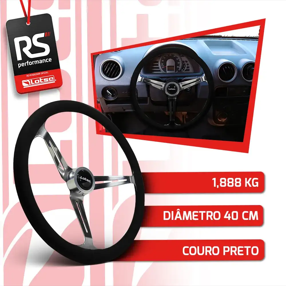 Volante Clássico Boxer Inox Em Couro - 3 Opções