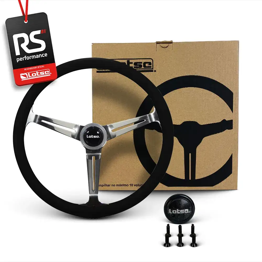 Volante Clássico Boxer Inox Em Couro - 3 Opções