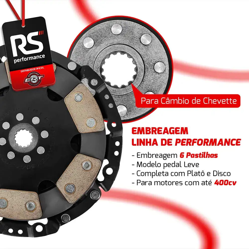 Embreagem Monodisco Com 6 Pastilhas Pedal Leve Até 400cv
