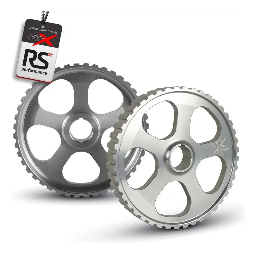 Kit Polia Para Motor Ap 8v Alumínio Billet S/ Roda Fonica
