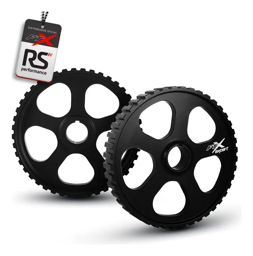 Kit Polia Para Motor Ap 8v Alumínio Billet S/ Roda Fonica