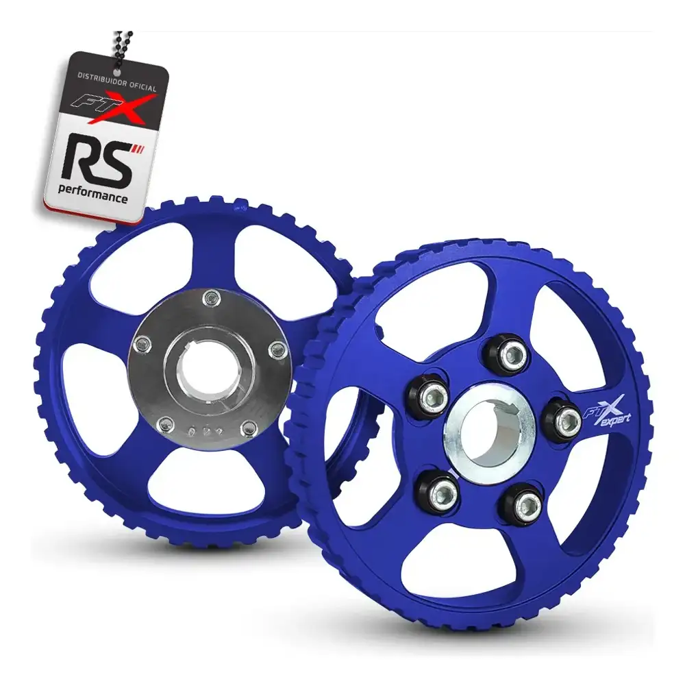 Kit Polia Para Motor Ap 8v Alumínio Billet S/ Roda Fonica