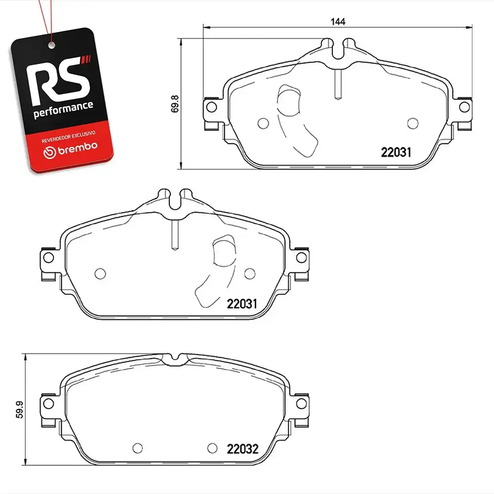 Pastilha De Freio Mercedes Benz W205 Sem Amg 2014 Em Diante