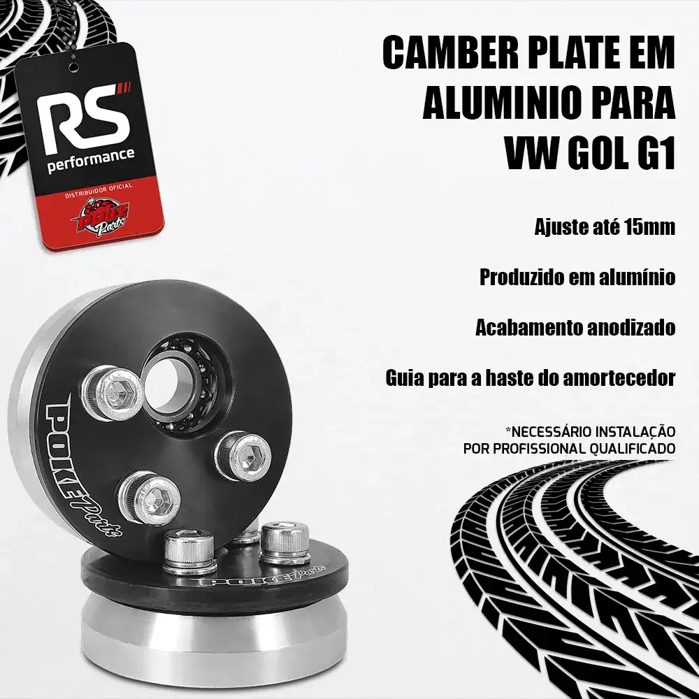 Camber Plate Pequeno Alumínio Vw Gol G1/g2/g3/g4/derivados