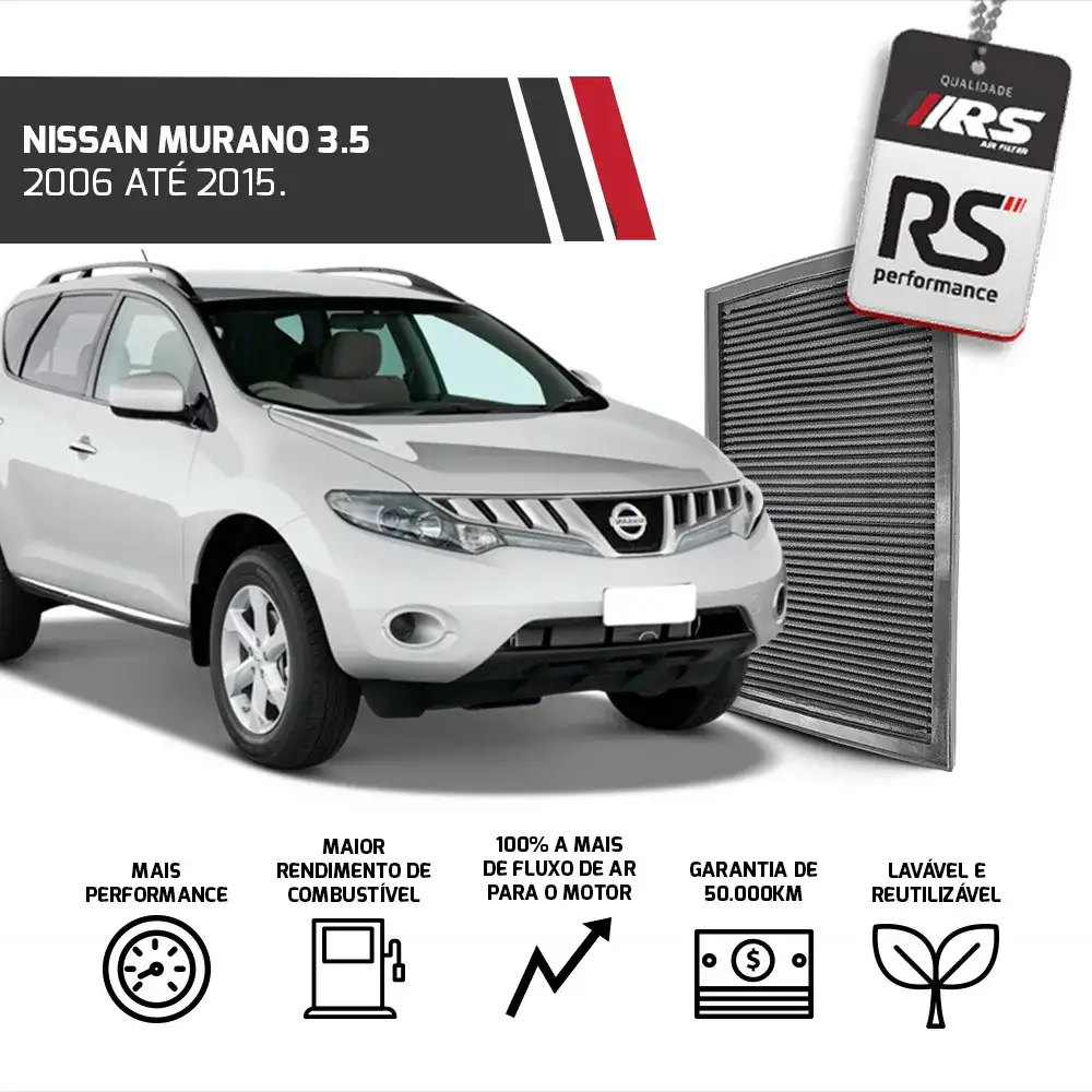 Filtro De Ar Esportivo Inbox P/ Carros Nissan 1989 - 2015