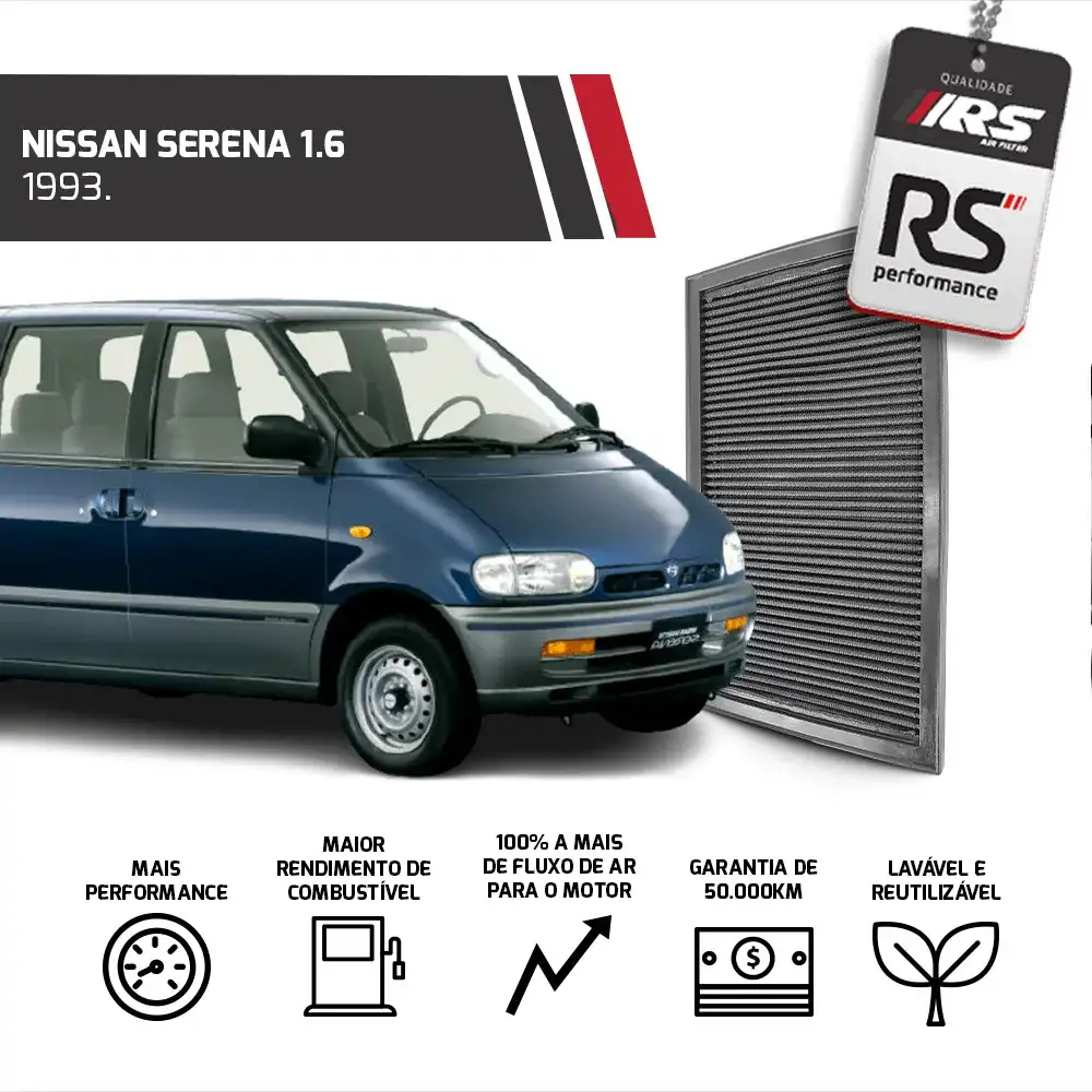 Filtro De Ar Esportivo Inbox P/ Carros Nissan 1989 - 2015