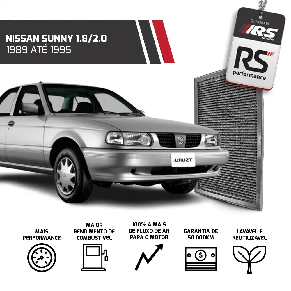 Filtro De Ar Esportivo Inbox P/ Carros Nissan 1989 - 2015