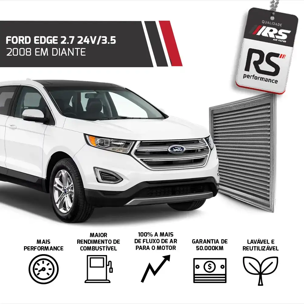 Filtro De Ar Esportivo Inbox Ford Edge Fusion 2008 Em Diante