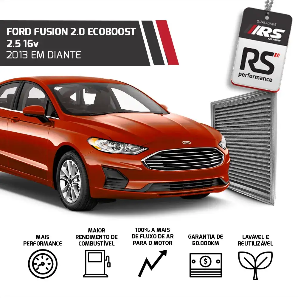 Filtro De Ar Esportivo Inbox Ford Edge Fusion 2008 Em Diante
