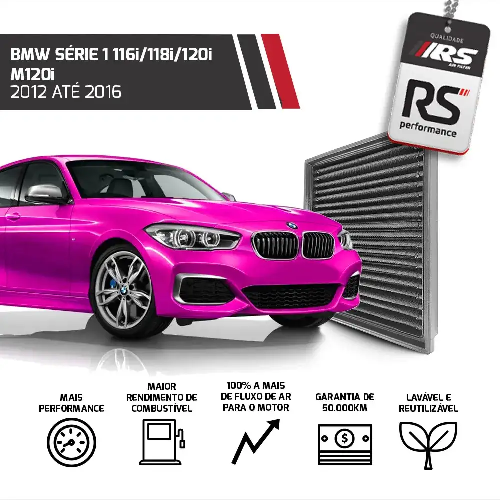 Filtro Esportivo Inbox Bmw Serie 1 F20 F21 2012 Em Diante