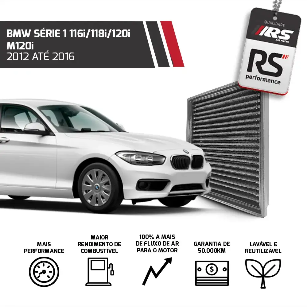 Filtro Esportivo Inbox Bmw Serie 1 F20 F21 2012 Em Diante