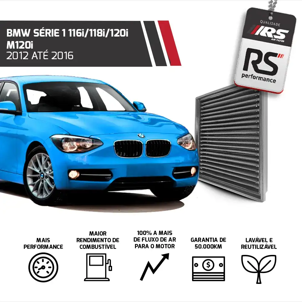 Filtro Esportivo Inbox Bmw Serie 1 F20 F21 2012 Em Diante