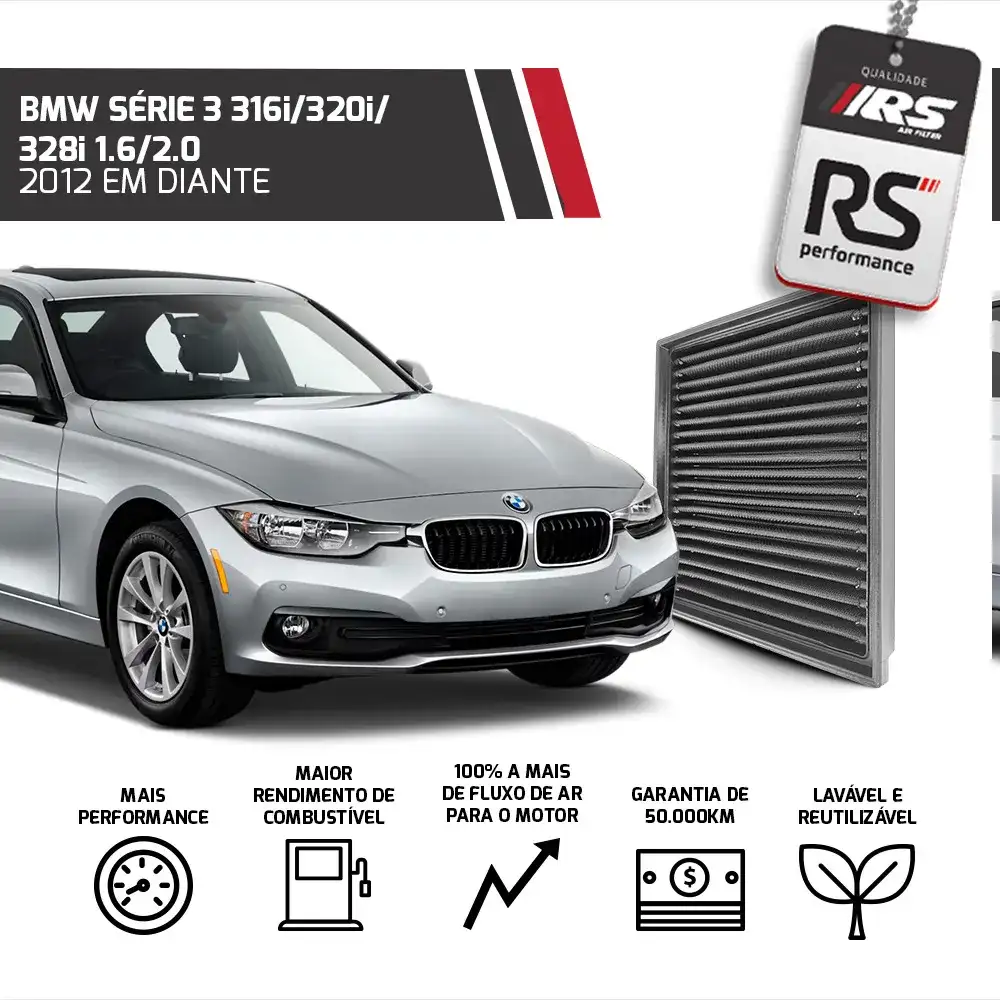Filtro Esportivo Inbox Bmw Serie 1 F20 F21 2012 Em Diante