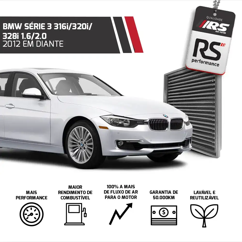 Filtro Esportivo Inbox Bmw Serie 1 F20 F21 2012 Em Diante