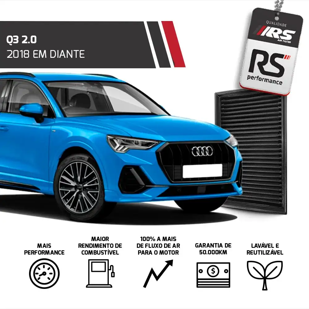 Filtro De Ar Esportivo Inbox Vw/audi 2.0 Tsi 2013 Em Diante