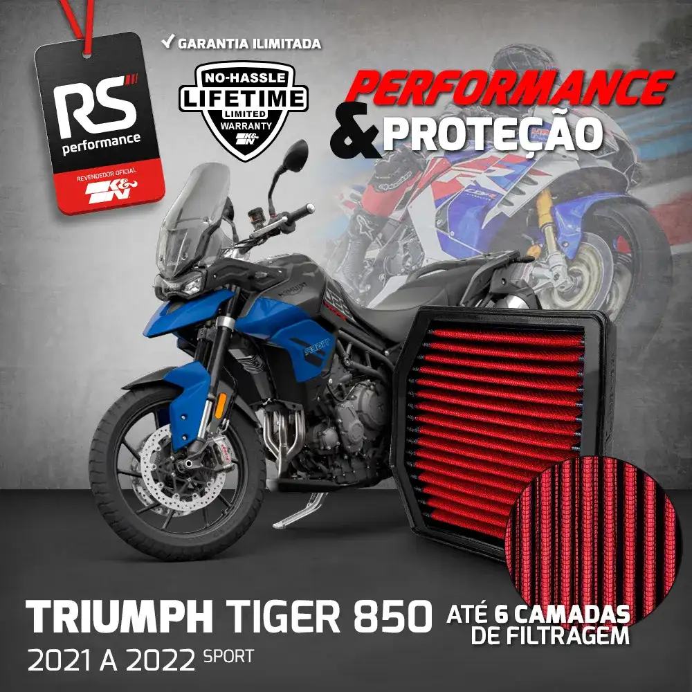 Filtro Esportivo Inbox Triumph Tiguer Gt Rally 2020 Até 2022