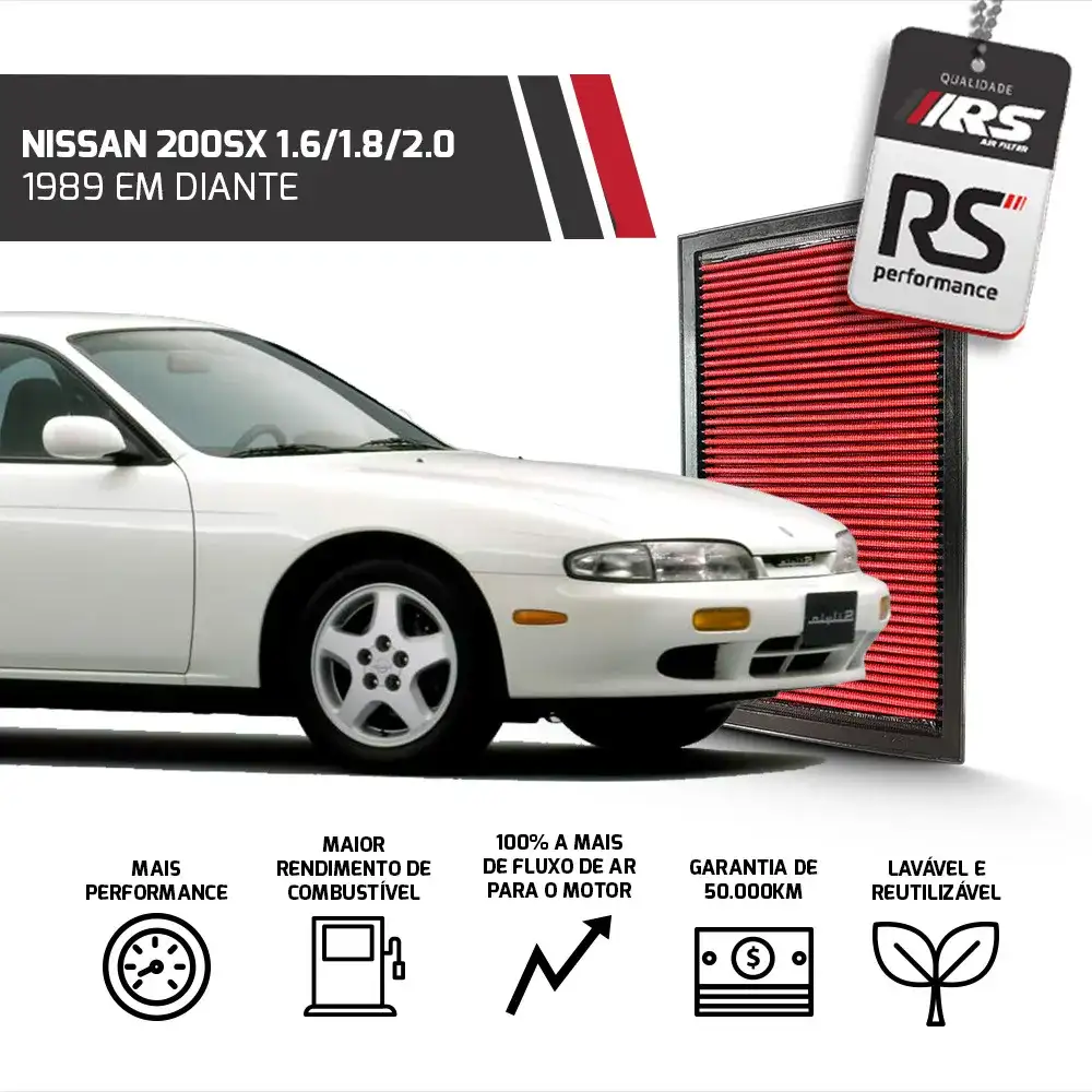 Filtro De Ar Esportivo Inbox P/ Carros Nissan 1989 Até 2015