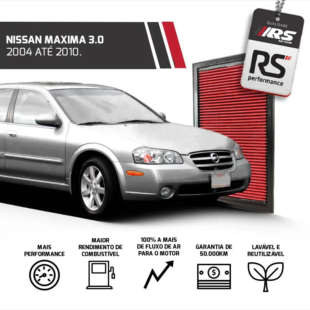 Filtro De Ar Esportivo Inbox P/ Carros Nissan 1989 Até 2015