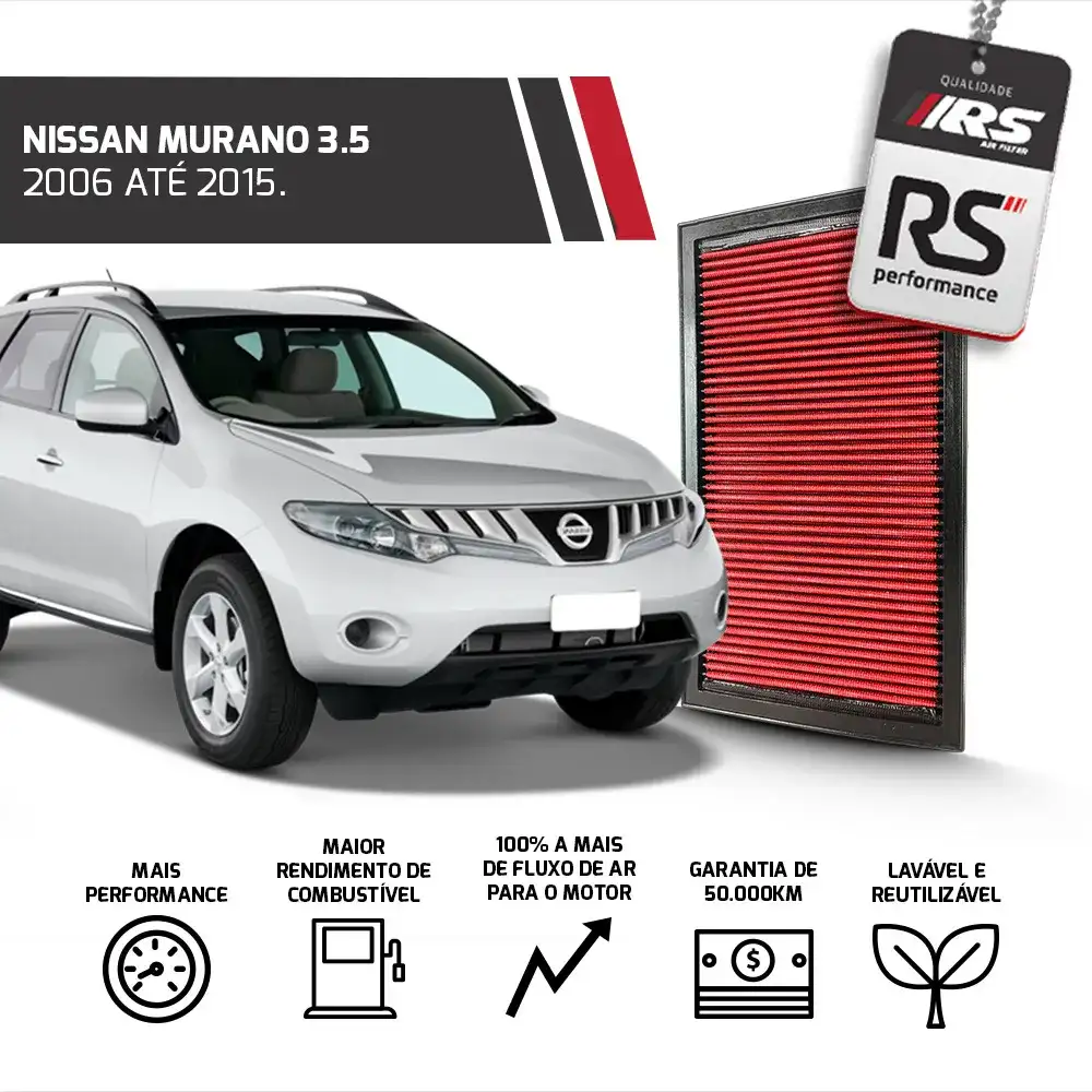 Filtro De Ar Esportivo Inbox P/ Carros Nissan 1989 Até 2015
