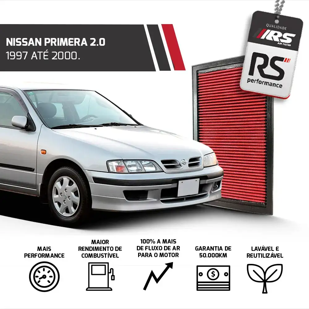 Filtro De Ar Esportivo Inbox P/ Carros Nissan 1989 Até 2015