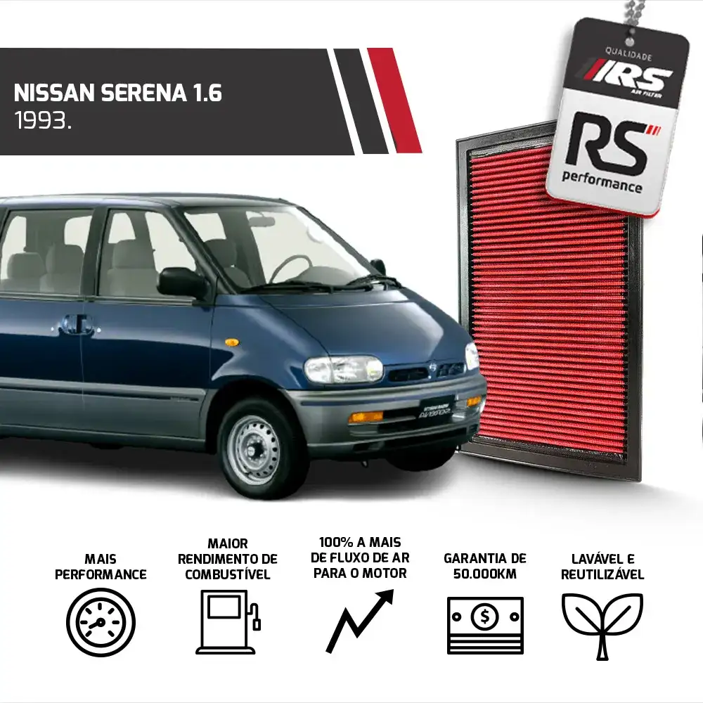 Filtro De Ar Esportivo Inbox P/ Carros Nissan 1989 Até 2015