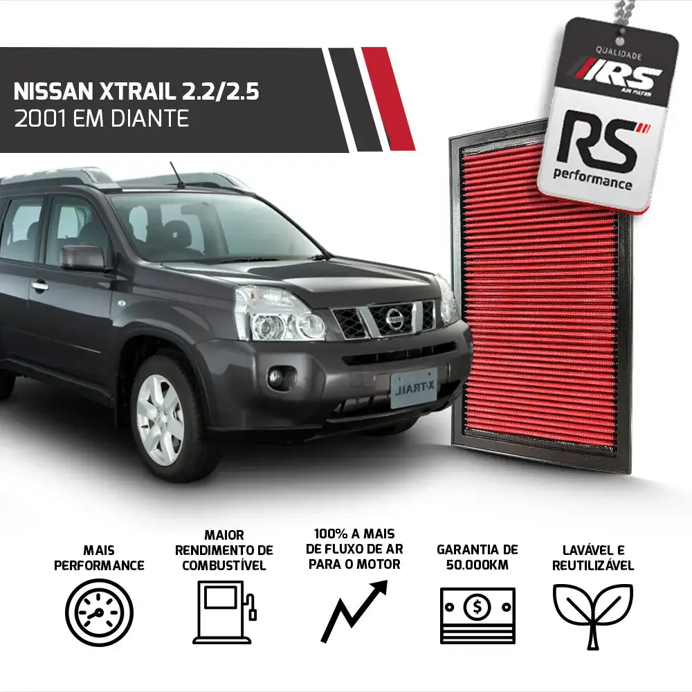 Filtro De Ar Esportivo Inbox P/ Carros Nissan 1989 Até 2015