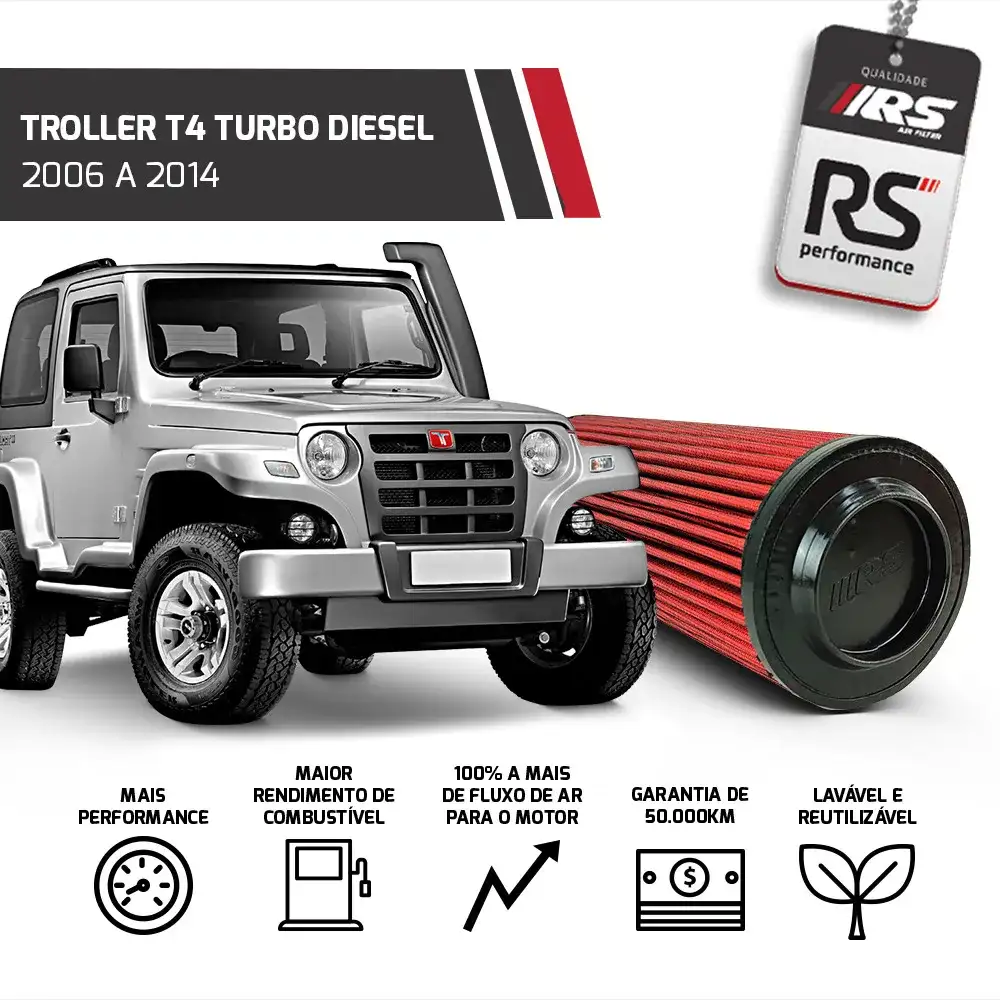 Filtro Esportivo Pajero 2011 Troller Pantanal/t4 2006-2014