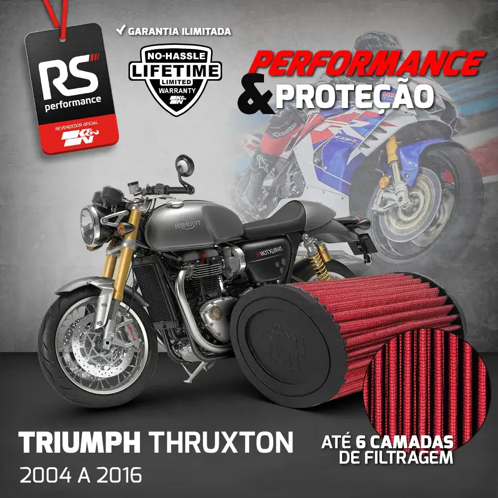 Filtro Esportivo Inbox Triumph Bonneville 865 2001 Até 2017