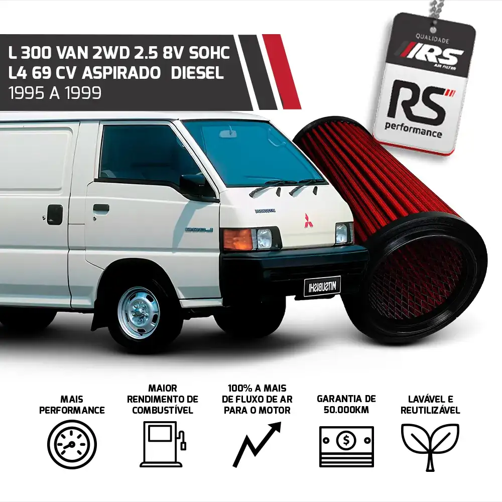 Filtro Esportivo Defender Galloper L300 2.5 Td 1995 A 2007