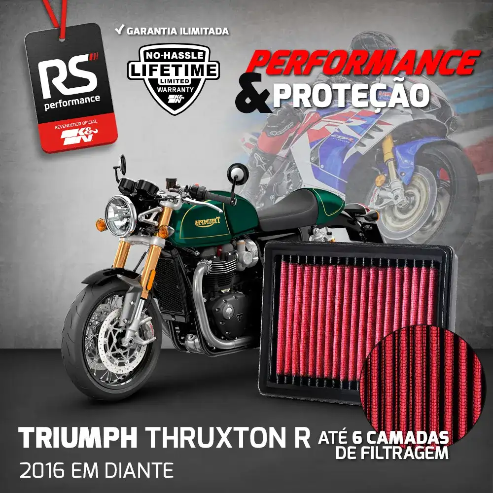 Filtro De Ar Esportivo K&n Triumph Speed Twin / Thruxton R