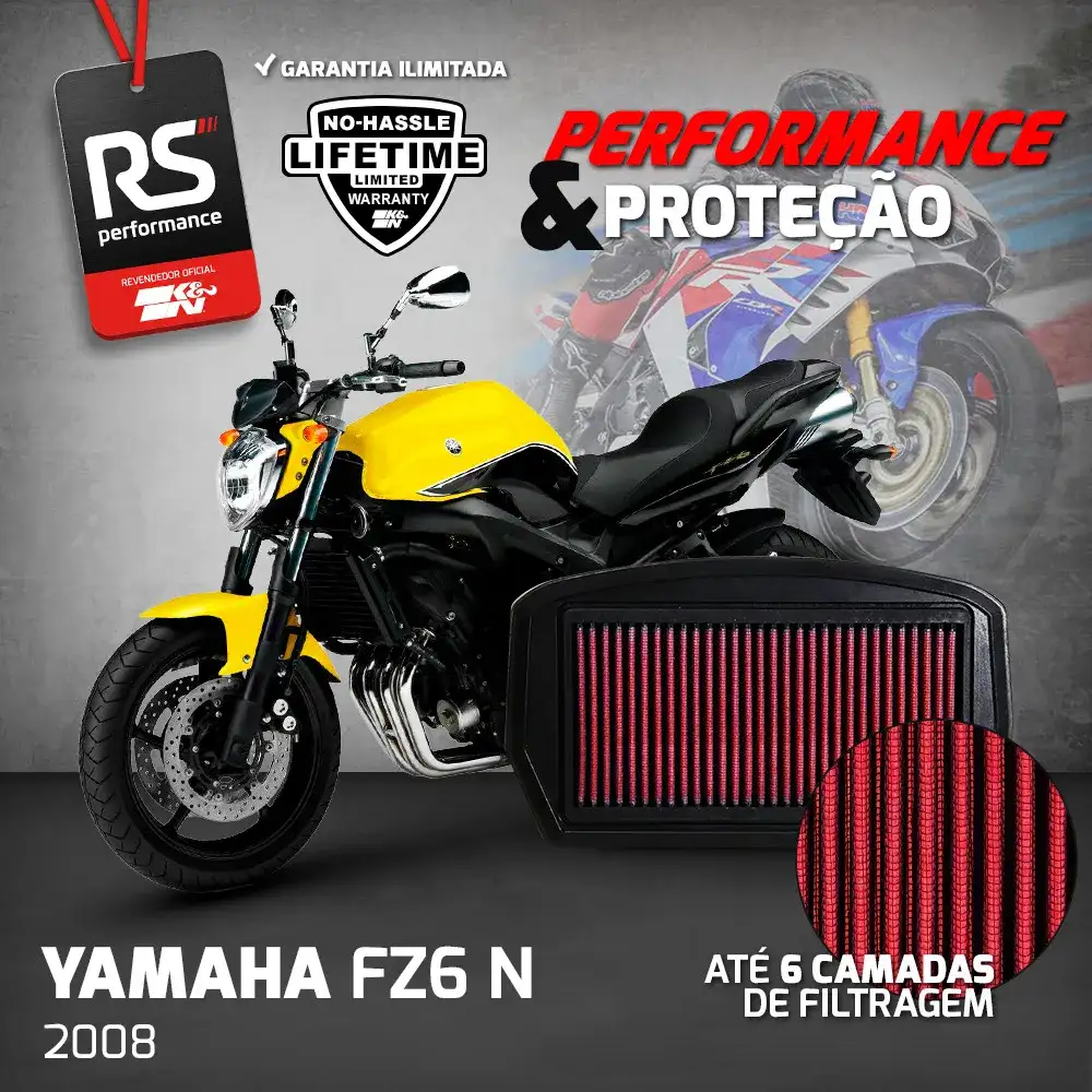 Filtro De Ar Esportivo Inbox K&n Yamaha Fazer 600 Fz6n Fz6s
