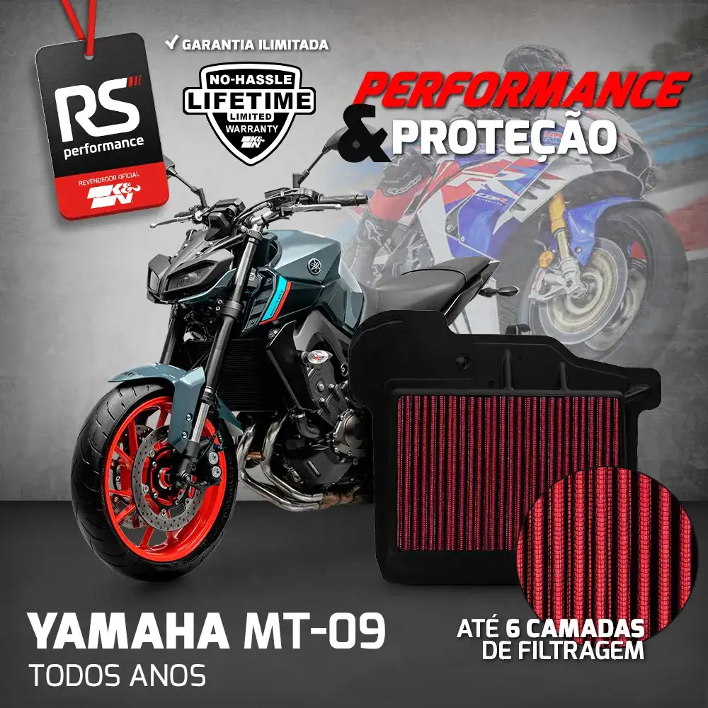 Filtro De Ar Esportivo Inbox K&n Moto Yamaha Mt-09 Ya8514