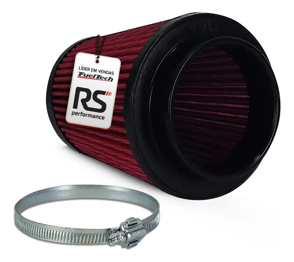 Kit Intake Filtro Esportivo Vw 1.4 Tsi Duplo Fluxo Vermelho