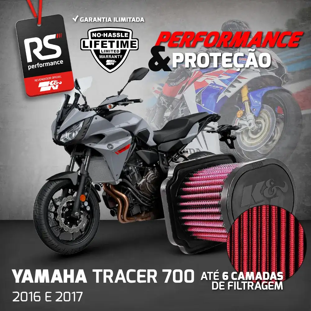 Filtro De Ar Esportivo K&n Yamaha Mt-07 / Fz-07 / Tracer 700