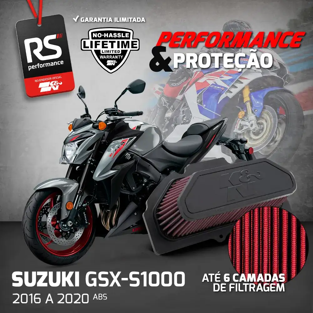 Filtro De Ar K&n Suzuki Gsxs1000 Gsx-s1000 S Z Abs Su-9915