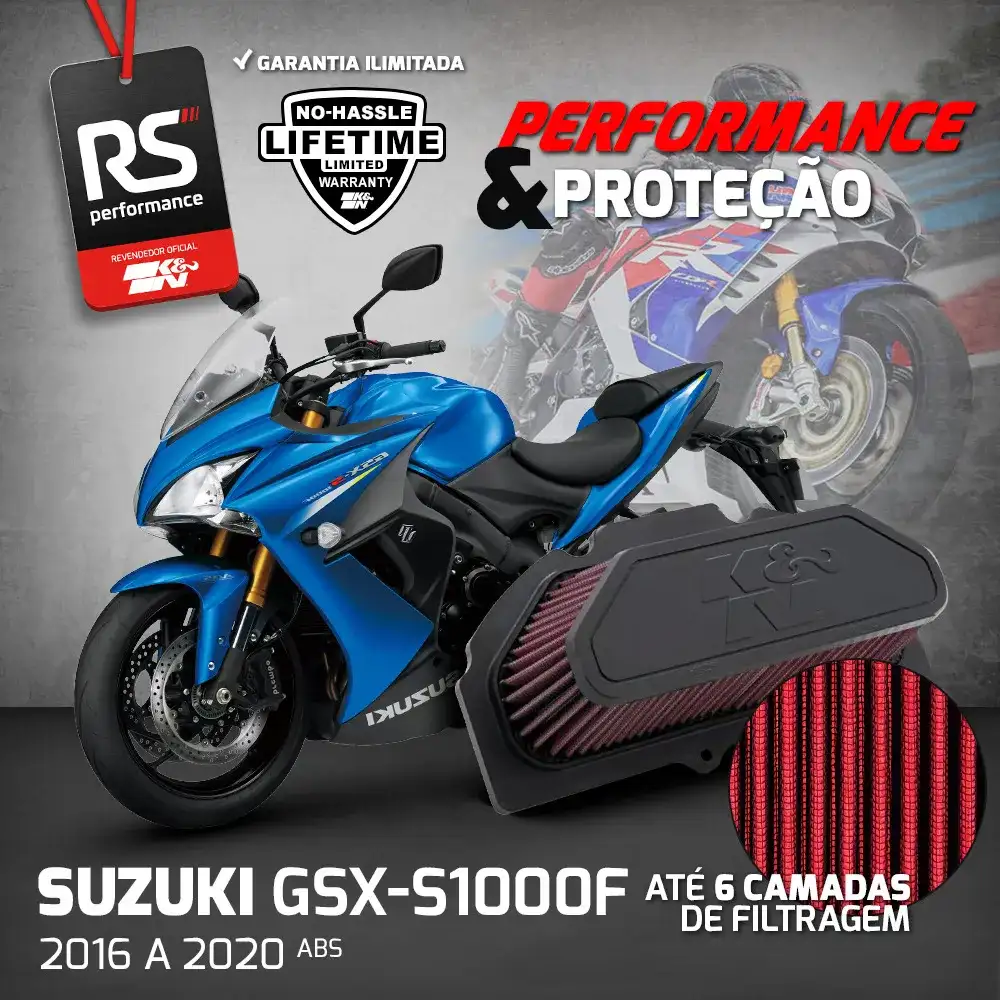 Filtro De Ar K&n Suzuki Gsxs1000 Gsx-s1000 S Z Abs Su-9915